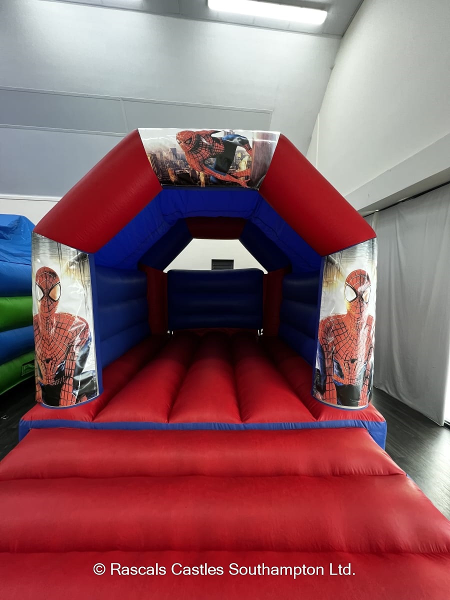 Red & Blue Spider Man Bouncy Castle - Bouncy Castle Hire & Soft Play ...